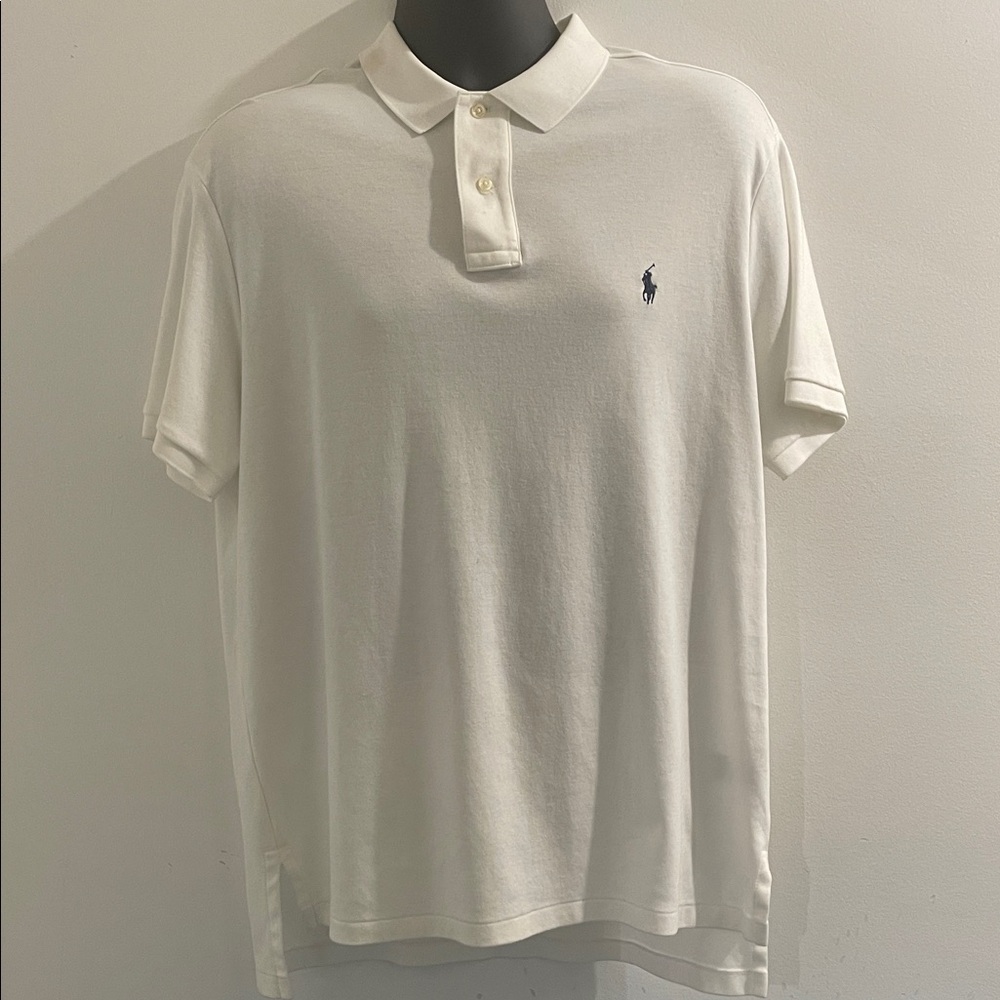 Polo by Ralph Lauren Men's Cream Polo Shirt